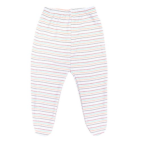 Mijão (Culote) Bebê Canelado Listrado com Pé (PREMATURO) - Top Chot - Tamanho PREMATURO - Multicolorido