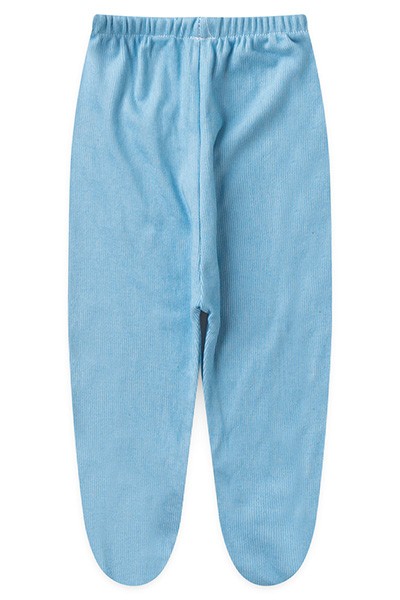 Mijão (Culote) Bebê Canelado Liso com Pé (PREMATURO) - Top Chot - Tamanho PREMATURO - Azul