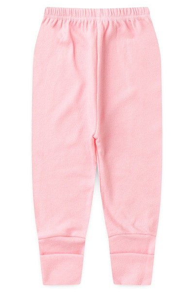 Mijão (Culote) Bebê Canelado Liso Vira-Pé (PREMATURO) - Top Chot - Tamanho PREMATURO - Rosa