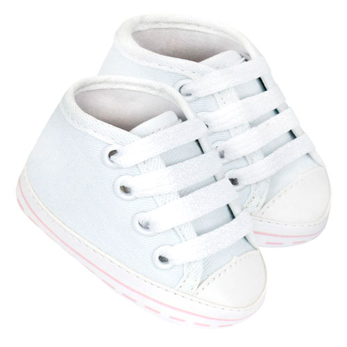 Tênis Bebê Feminino Star Cano Alto Branco (P/M/G/GG) - Baby Soffete - Tamanho G - Branco