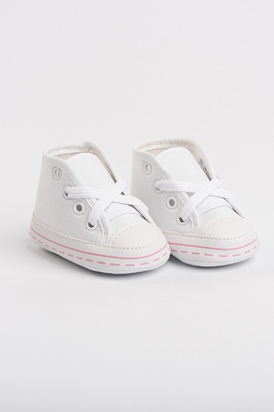 Tênis Bebê Feminino Star Cano Alto Branco (P/M/G/GG) - Baby Soffete - Tamanho G - Branco