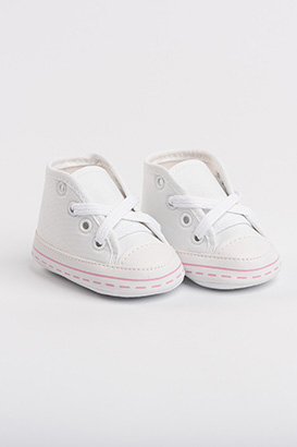 T�nis Beb� Feminino Star Cano Alto Branco (P/M/G/GG) - Baby Soffete