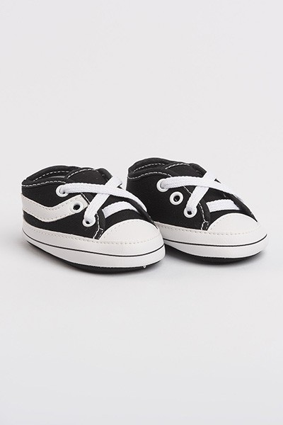 Tênis Bebê Skate Preto e Branco (P/M/G/GG) - Baby Soffete - Tamanho GG - Preto