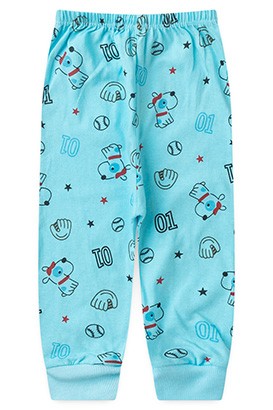 Mijão (Culote) Bebê Masculino Meia Malha sem Pé Turquesa Beisebol (RN/P/M/G) - Top Chot