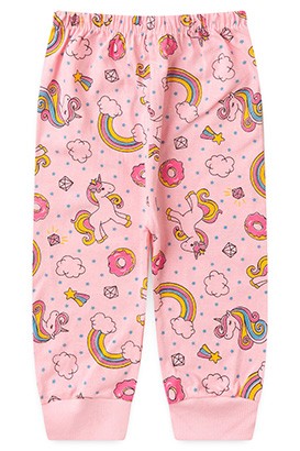 Mijão (Culote) Bebê Feminino Meia Malha sem Pé Rosa Unicórnio (RN/P/M/G) - Top Chot
