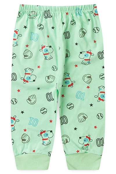 Mijão (Culote) Bebê Masculino Meia Malha sem Pé Verde Beisebol (RN/P/M/G) - Top Chot - Tamanho M - Verde