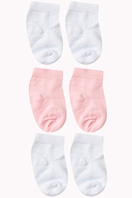 Kit Meia Beb� Feminino 3 Pares Branco e Rosa (14-15) - Winston