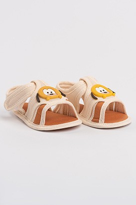 Sandália Bebê Masculina Areia e Caramelo Cachorrinho (P/M/G) - Bebê Fofuxo