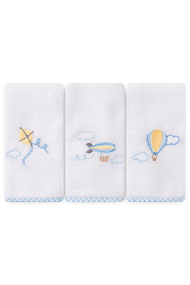 Naninha Bebê Masculino com Prendedor de Chupeta Azul Coruja para