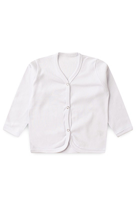 Casaquinho Bebê Suedine Branco (P/M/G/1) - Bebê Fofuxo