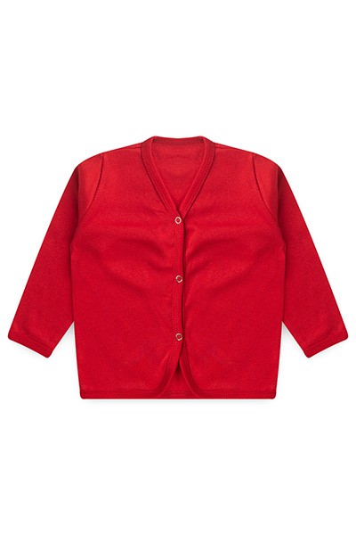 Casaquinho Bebê Suedine Vermelho (P/M/G/1) - Bebê Fofuxo - Tamanho M - Vermelho