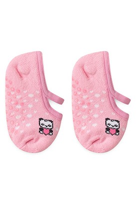 Meia Beb� Feminina Sapatilha Antiderrapante Rosa Pandinha (18 a 22) - Winston