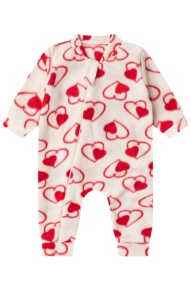 Macac�o Beb� sem P� Soft Off White Cora��o (RN/P/M/G/1) - Beb� Fofuxo