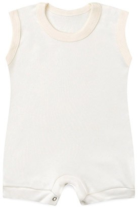 Banho de Sol Bebê Regata Suedine Off White (P/M/G) - Bebê Fofuxo