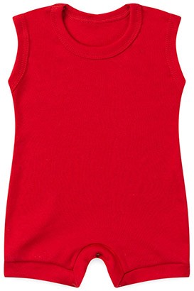 Banho de Sol Beb� Regata Suedine Vermelho (P/M/G) - Beb� Fofuxo