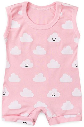 Banho de Sol Beb� Regata Suedine Rosa Nuvem (P/M/G) - Beb� Fofuxo