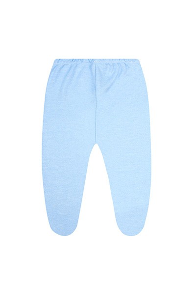 Mijão (Culote) Bebê Suedine Liso com Pé (RN/P/M/G) - Top Chot - Tamanho M - Azul