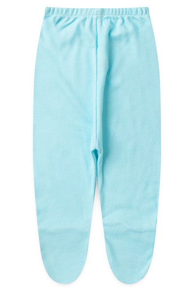 Mijão (Culote) Bebê Canelado Liso com Pé (RN/P/M/G) - Top Chot - Tamanho RN - Turquesa