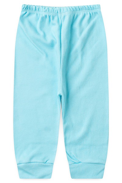Mijão (Culote) Bebê Canelado Liso sem Pé (RN/P/M/G) - Top Chot - Tamanho G - Turquesa