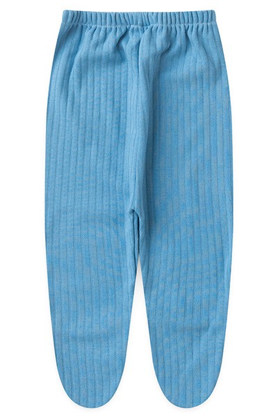 Mijão (Culote) Bebê Canelado-Beirute Liso com Pé (RN/P/M/G) - Top Chot - Tamanho P - Azul