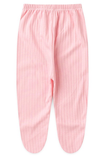 Mijão (Culote) Bebê Canelado-Beirute Liso com Pé (RN/P/M/G) - Top Chot - Tamanho RN - Rosa