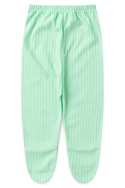 Mijão (Culote) Bebê Canelado-Beirute Liso com Pé (RN/P/M/G) - Top Chot - Tamanho G - Verde