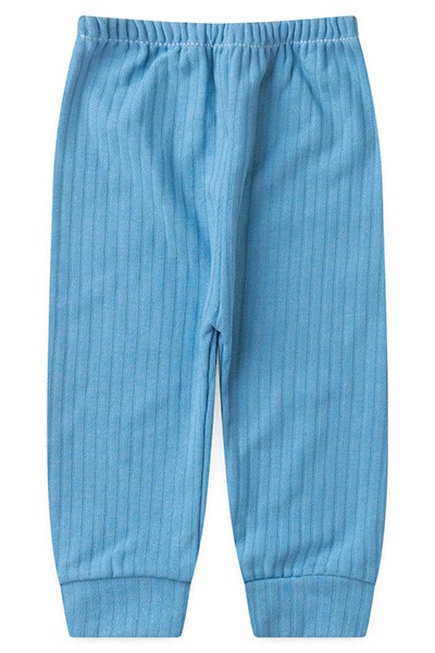 Mijão (Culote) Bebê Canelado-Beirute Liso sem Pé (P/M/G) - Top Chot - Tamanho G - Azul