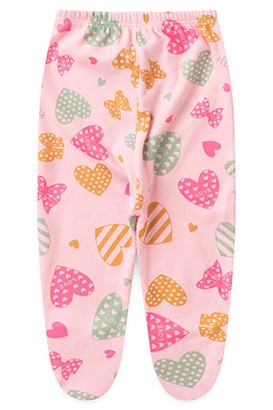 Mij�o (Culote) Beb� Canelado com P� Rosa Cora��es (RN/P/M/G) - Top Chot