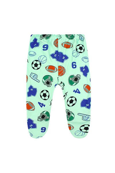 Mijão (Culote) Bebê Masculino Canelado com Pé Verde Esportes (RN/P/M/G) - Top Chot - Tamanho M - Verde