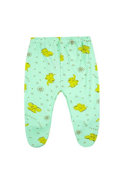 Mijão (Culote) Bebê Canelado com Pé Verde Ursinho (RN/P/M/G) - Top Chot - Tamanho M - Verde