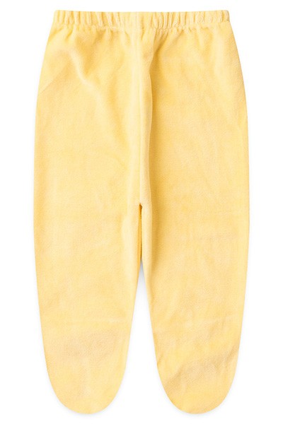 Mijão (Culote) Bebê Plush Liso com Pé (RN/P/M/G) - Top Chot - Tamanho G - Amarelo