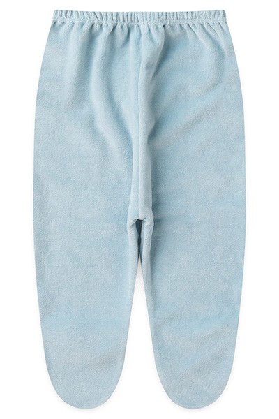 Mijão (Culote) Bebê Plush Liso com Pé (RN/P/M/G) - Top Chot - Tamanho G - Azul