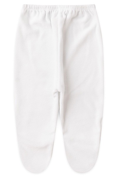Mijão (Culote) Bebê Plush Liso com Pé (RN/P/M/G) - Top Chot - Tamanho M - Branco