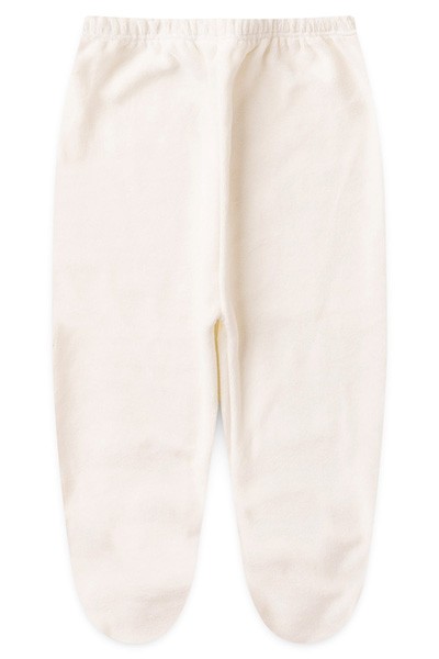 Mijão (Culote) Bebê Plush Liso com Pé (RN/P/M/G) - Top Chot - Tamanho RN - Creme