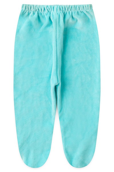 Mijão (Culote) Bebê Plush Liso com Pé (RN/P/M/G) - Top Chot - Tamanho M - Turquesa