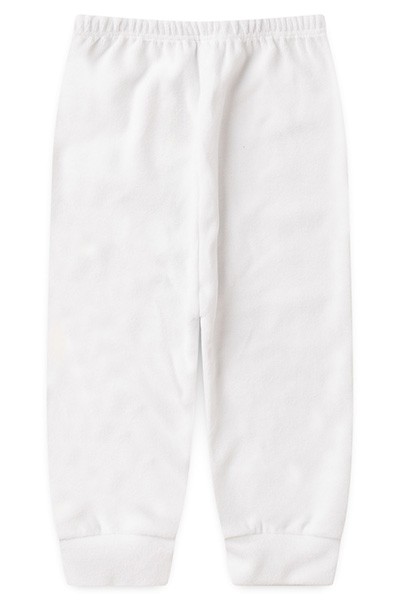 Mijão (Culote) Bebê Plush Liso sem Pé (RN/P/M/G) - Top Chot - Tamanho RN - Branco