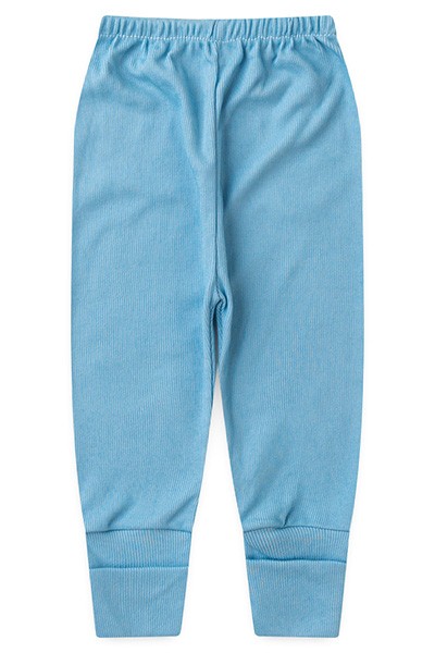 Mijão (Culote) Bebê Canelado Liso Vira-Pé (RN/P/M/G) - Top Chot - Tamanho RN - Azul