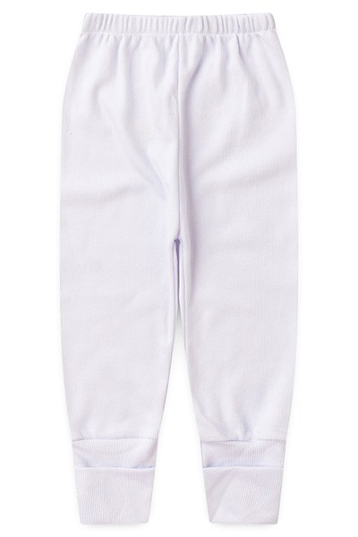 Mijão (Culote) Bebê Canelado Liso Vira-Pé (RN/P/M/G) - Top Chot - Tamanho G - Branco