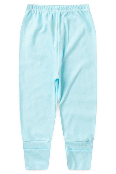 Mijão (Culote) Bebê Canelado Liso Vira-Pé (RN/P/M/G) - Top Chot - Tamanho G - Turquesa