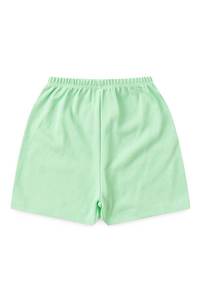 Shorts Bebê Canelado Liso sem Punho (1/2/3) - Top Chot - Tamanho 3 - Verde