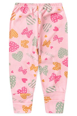 Mijão (Culote) Bebê Feminino Canelado Vira-Pé Rosa Corações (RN/P/M/G) - Top Chot