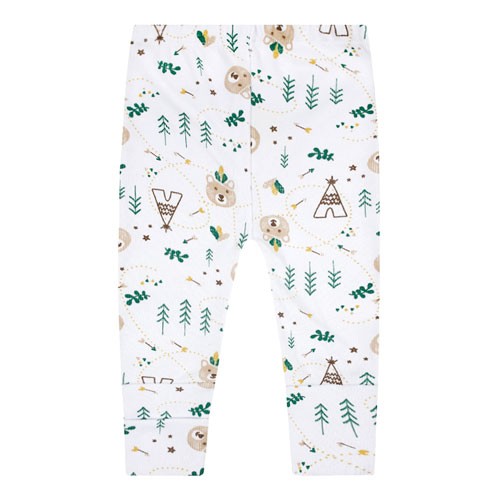 Mijão (Culote) Bebê Canelado Vira-Pé Branco Urso Indígena (RN/P/M) - Top Chot - Tamanho G - Branco