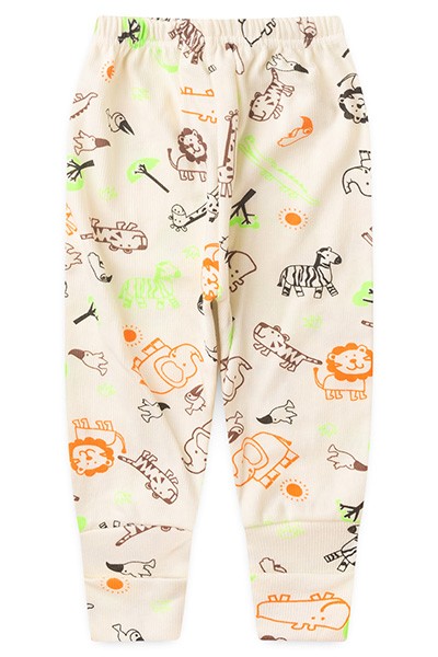 Mijão (Culote) Bebê Canelado Vira-Pé Creme Safari (RN/P/M/G) - Top Chot - Tamanho G - Creme