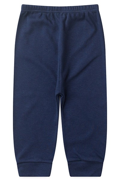 Mijão (Culote) Bebê Canelado Escuro Liso sem Pé (RN/P/M/G) - Top Chot - Tamanho RN - Azul Marinho