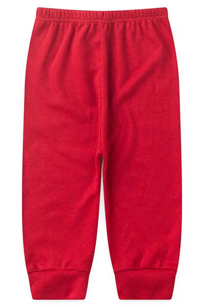 Mijão (Culote) Bebê Canelado Escuro Liso sem Pé (RN/P/M/G) - Top Chot - Tamanho M - Vermelho