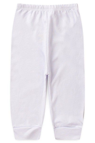 Mijão (Culote) Bebê Canelado Liso sem Pé (1/2/3) - Top Chot - Tamanho 1 - Branco
