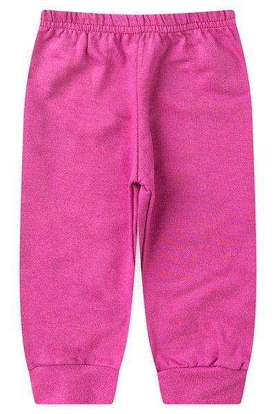 Calça Bebê Feminino Moletinho com Punho Lilás (1/2/3) - Top Chot - Tamanho 3 - Lilás