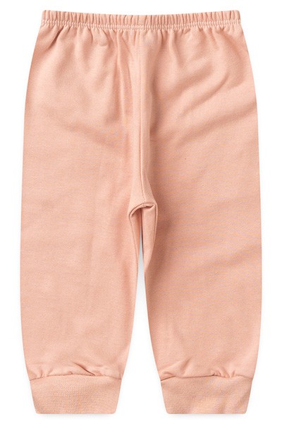 Calça Bebê Feminino Moletinho com Punho Rosê (1/2/3) - Top Chot - Tamanho 3 - Rosê
