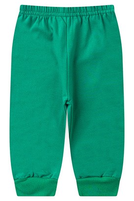 Calça Bebê Moletinho com Punho Verde (P/M/G) - Top Chot