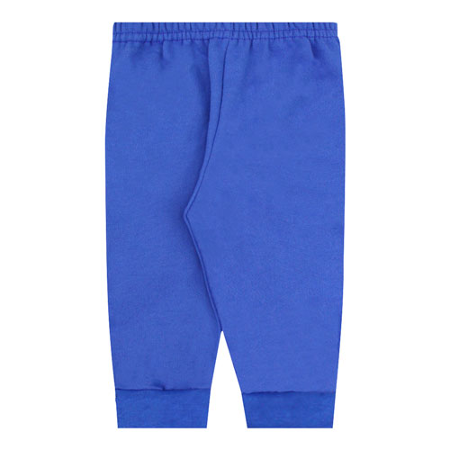 Calça Bebê Masculino Moletinho com Punho Azul Royal (P/M) - Top Chot - Tamanho M - Azul Royal